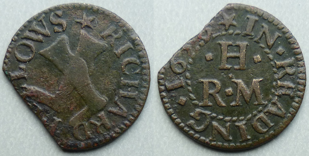 Reading, Richard Hellows 1656 farthing